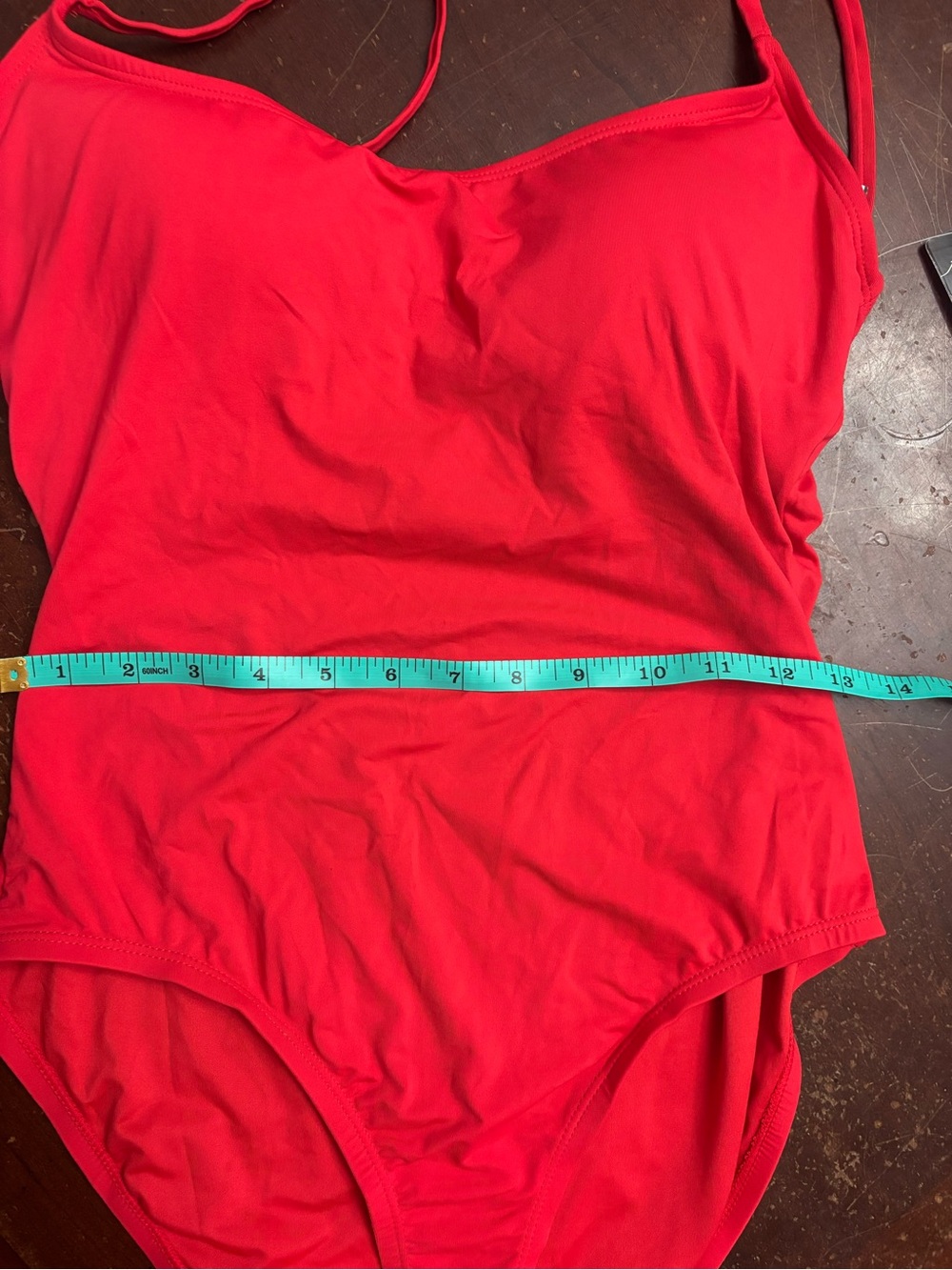 Anne Cole BNWT red cranberry bathing suit one piece vacation maximalist padding - Picture 5 of 5